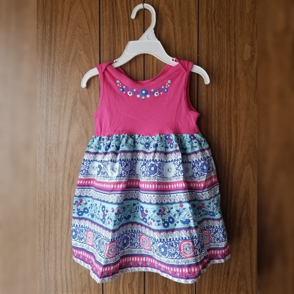 Children's Place Pink & Blue Floral Dress